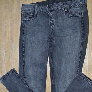 Bleulab Detour legging reversible jeans size 29 women's black gray stretch denim